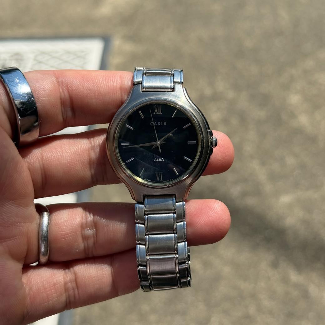 ALBA CARIB Navy Blue Dial Vintage Qz - Gem