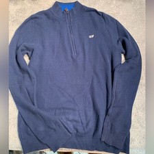 Vineyard Vines boy's Deep Blue Zip-Up Sweater