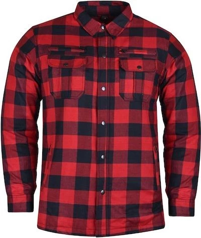 Vance red and black flannel riding shirt
