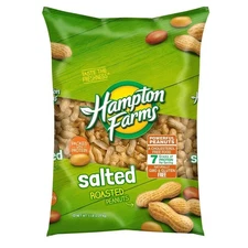2 PACK Hampton Farms Salted In-Shell Peanuts (5 lbs/Bag - 10Lbs Total)
