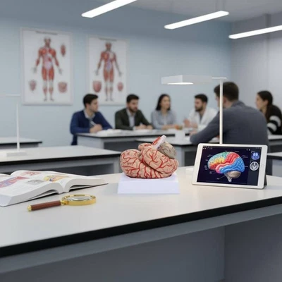 Modèle D'anatomie du Cerveau Réaliste Modèle du Cerveau Démontable PVC - Photo 1/4
