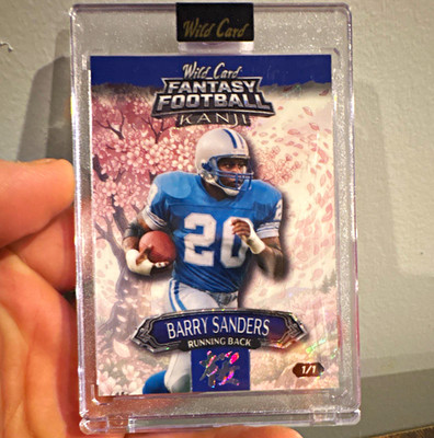 Wild Card 2026 Fantasy Football Kanji Barry Sanders Detroit Lions 1/1 FMKCWH1-BS