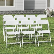 10 Pack Plastic Folding Portable Chairs, Outdoor Indoor,Event Chair, Lightweight