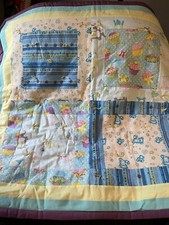 New Baby Handmade Quilt Unisex Bears Hearts Unicorns Cupcakes Stripes Animals