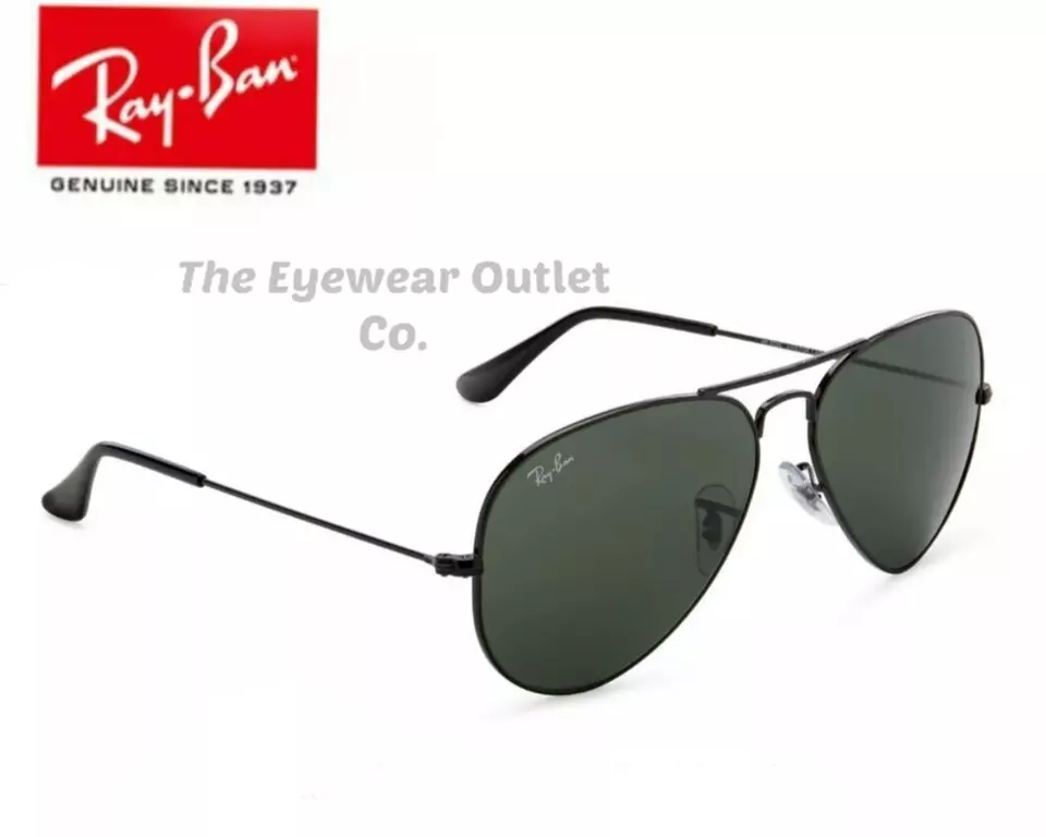 Store Display Rayban Aviator Black RB3025 Standard 58mm Large 62mm Men / Women - Image 4 of 4
