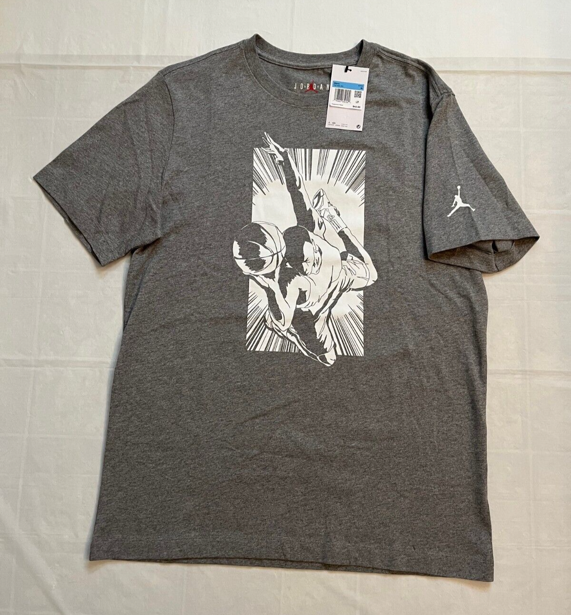 Nike Jordan Brand MJ Dunk Gray Graphic T-Shirt Men's Sz M FB7462