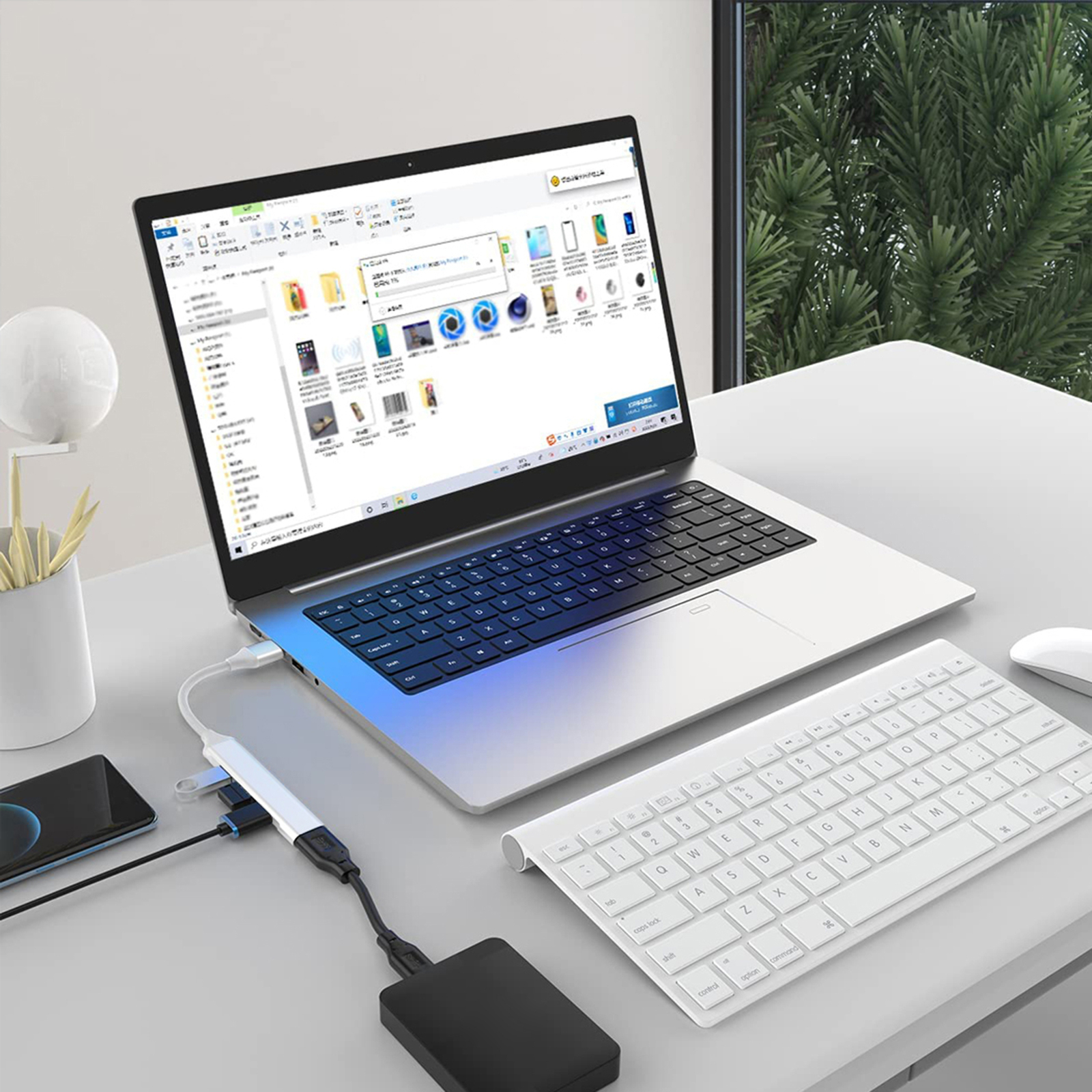 Docking Station Plug Play Data Transfer Multiport Laptop Dock Station eBay