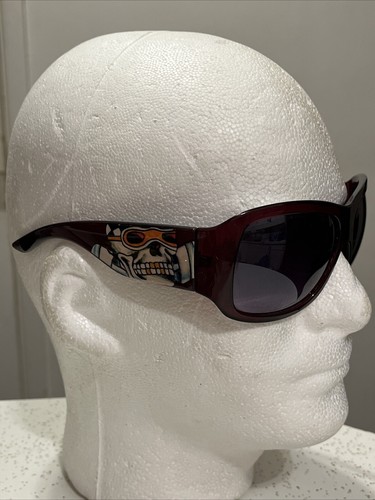 Ed Hardy Red Vintage Tattoo Wear Sunglasses EHS014 62 20 124 USA - Picture 2 of 12