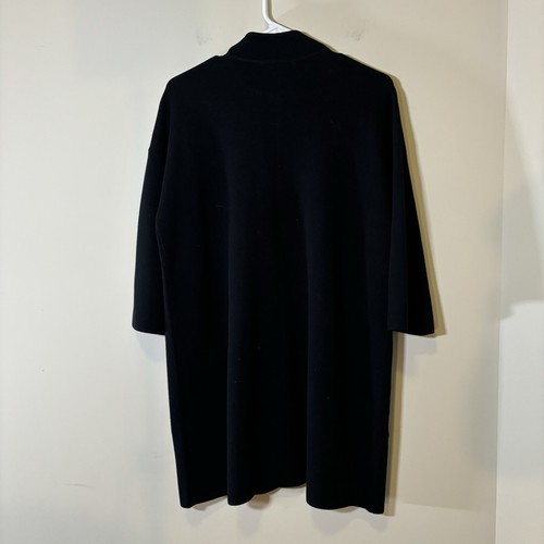 Eileen Fisher Women's Black XXS Open Cardigan Silk Organic Cotton Long Sleeve - Bild 6 von 8