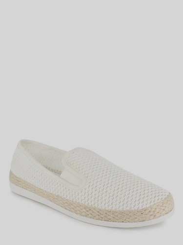 Portland Boot Company Perforated Espadrille Slip On, White, Size 10 - Picture 2 of 6