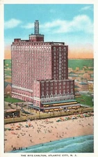 Vintage Postcard 1937 Ritz-Carlton Hotel National Hotel Management Atlantic City