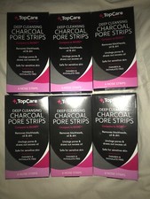 TopCare Deep Cleaning Charcoal Pore Strips 2 Boxes Total of 12 Nose Strips NEW