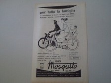advertising Pubblicità 1951 BICI GARELLI MOSQUITO MOTORE 49 CC