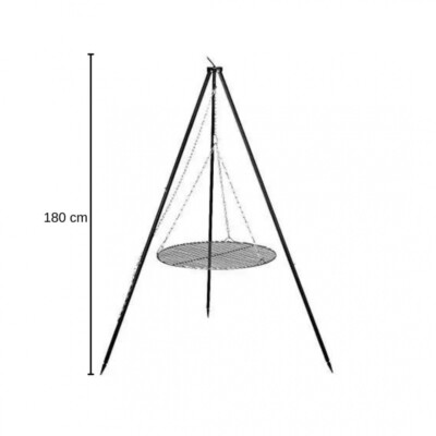 Schwenkgrill NOBEL Rohstahlrost Höhe 180 cm Ø60 cm Dreibeingrill Feuerstelle