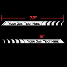 Rocker Strobe Faded Stripes Vinyl Decals Car Truck Body Side With your own text