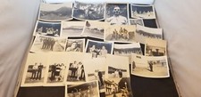 Lot Of 23 Black  White Military Snapshots WWII On Base  Away Army Examiner