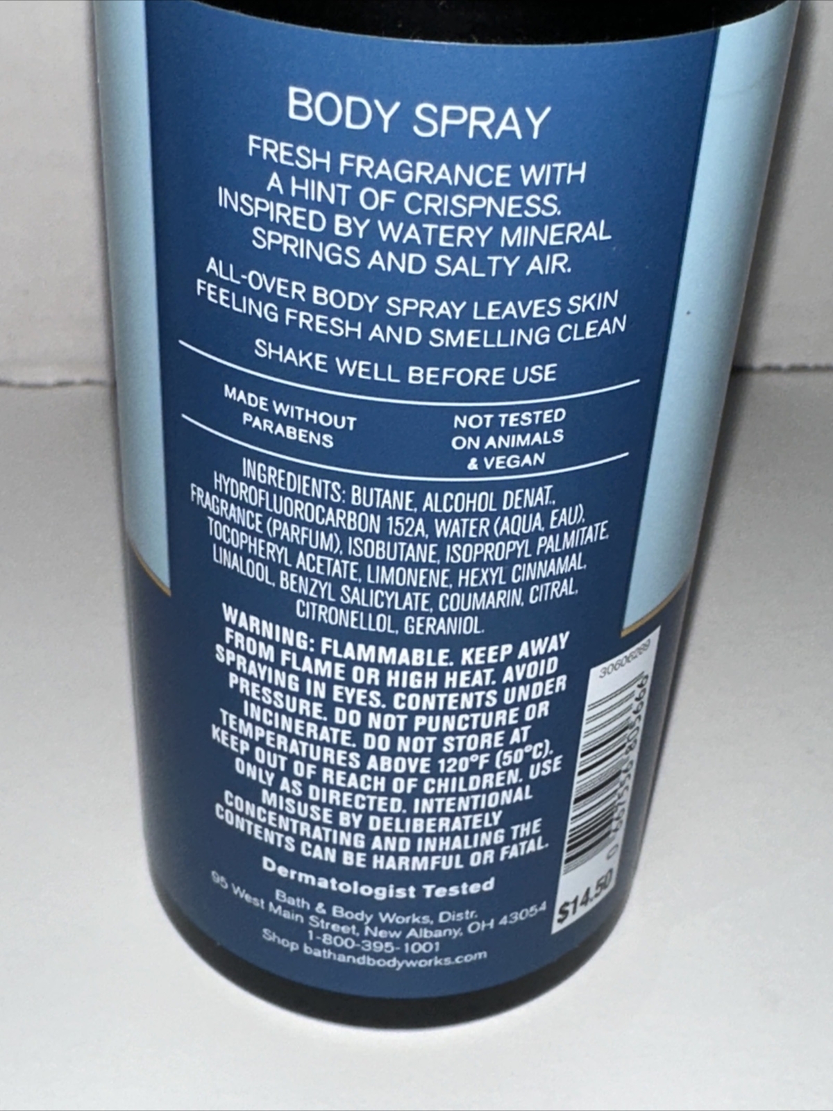 BATH & BODY WORKS MINERAL & SEA SALT BODY SPRAY FOR MEN 3.7 OZ NEW eBay