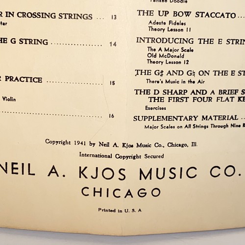 Vintage 1941 Waller St ring Class Method Violin Sheet Music Instruction Book 1 - Picture 5 of 12