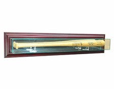 New Wall Mounted Glass Bat Display Case FREE SHIP UV Cherry Molding Made in USA
