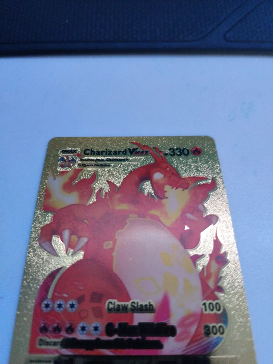 Charizard VMAX HF Shiny Gold Metal Card