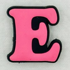 The Letter  E  Shoe Charm for Crocs - Pink