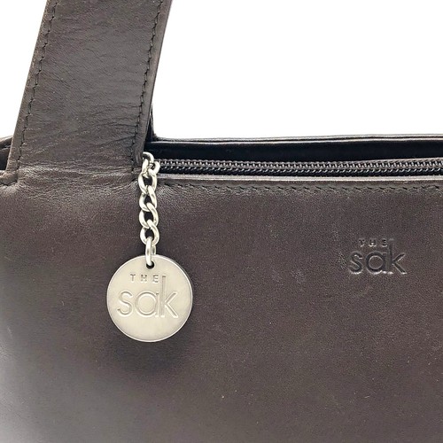 THE SAK Brown Mini Tote Leather Bag Top Handle Zip Womens Casual Handbag - Picture 2 of 7