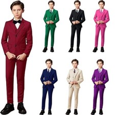 Boys Slim Fit Suits for Boys Suit Set Boy Dresswear Ring Bearer Outfit Kids Suit