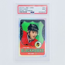 Nick Leddy PSA 9 💎 2010-11 O-Pee-Chee #541 Retro Rainbow Rookie Blackhawks