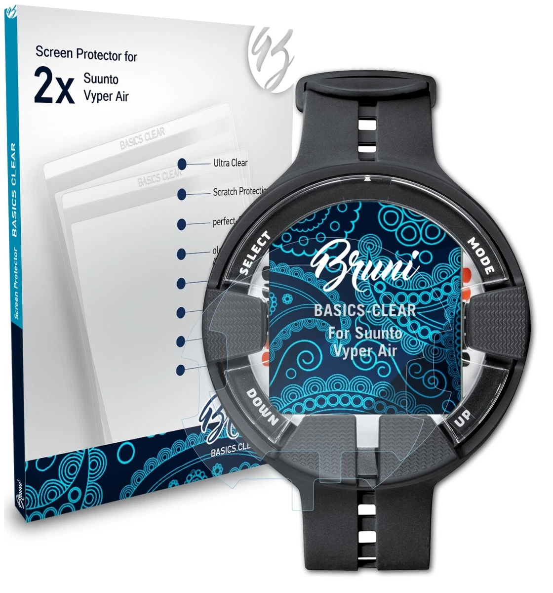 Bruni 2x Protective Film for Suunto Vyper Air Screen Protector