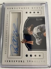 2016 Panini National Treasures Clear Signatures Auto DALLAS KEUCHEL /75