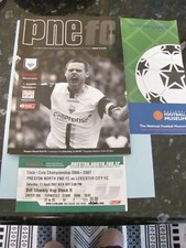 Preston North End V Leicester City 21.4.07 programme &ticket in good condition