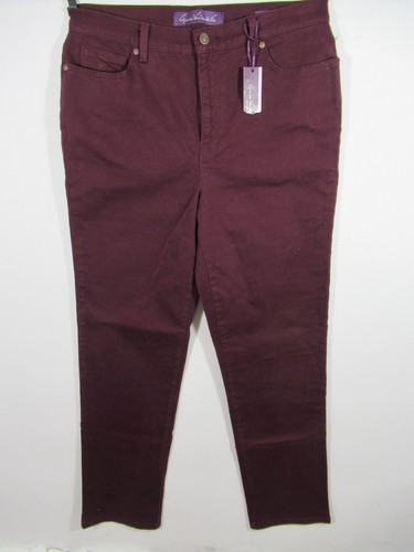 Gloria Vanderbilt Amanda Stretch Jeans - Classic Fit, Tapered Leg, Short Inseam, Blackberry Cordial Purple, Size 6 - View #6