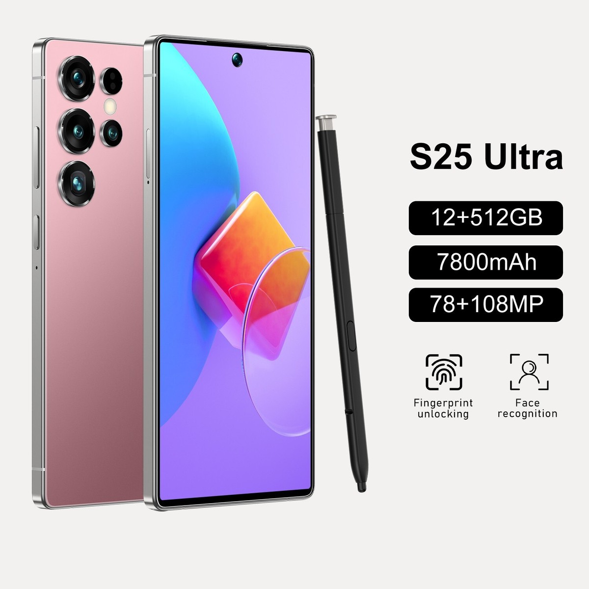 2025 S25 Ultra Smartphone 7.3” 12GB+512GB Factory Unlocked