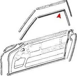 Sello de ventana de puerta izquierda para Mercedes-Benz 250SL 1967 EURO Foto 4 de 4