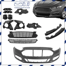 Front Bumper Cover & Grill W/ Fog Light Covers For 2013 2014-2016 Ford Fusion