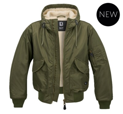 BRANDIT Men's Aviator Hooded Jacket Jacket CWU Jacket Olive