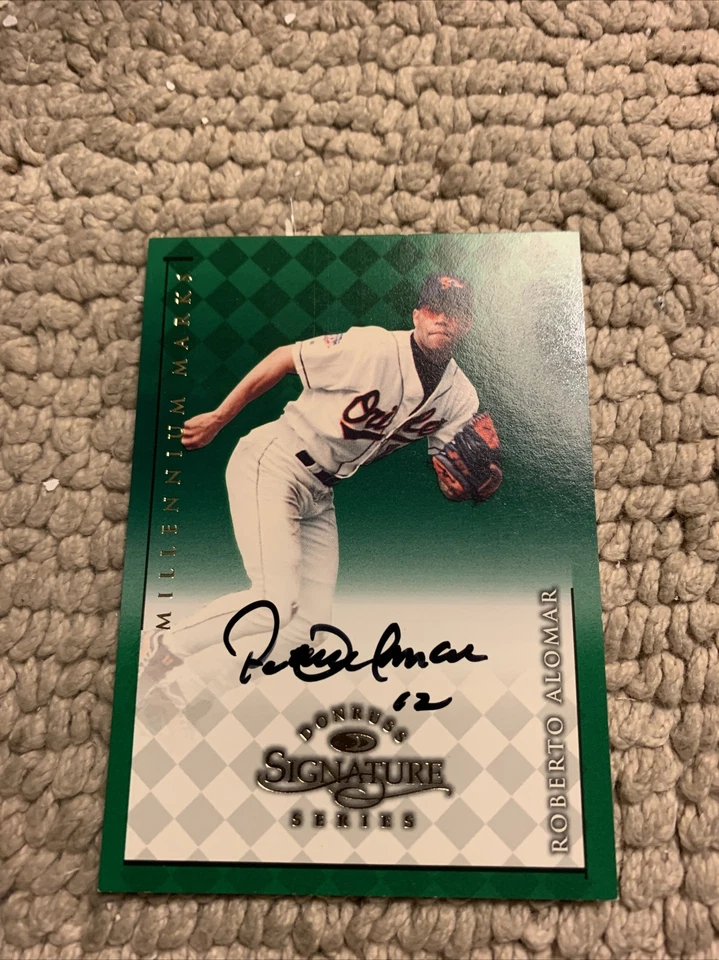 Roberto Alomar Autograph 1998 Donruss Millennium Marks 0892 1000 Signature Cb7 - Image 2 of 3