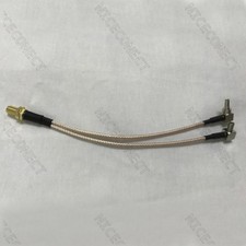 2X SMA Female to Y Type TS9 CRC9 Male RA Splitter Combiner Pigtail Cable RG316
