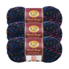 (3 Pack) Lion Brand Yarn 640-617B Wool-Ease Thick & Quick Bulky Yarn City Lights