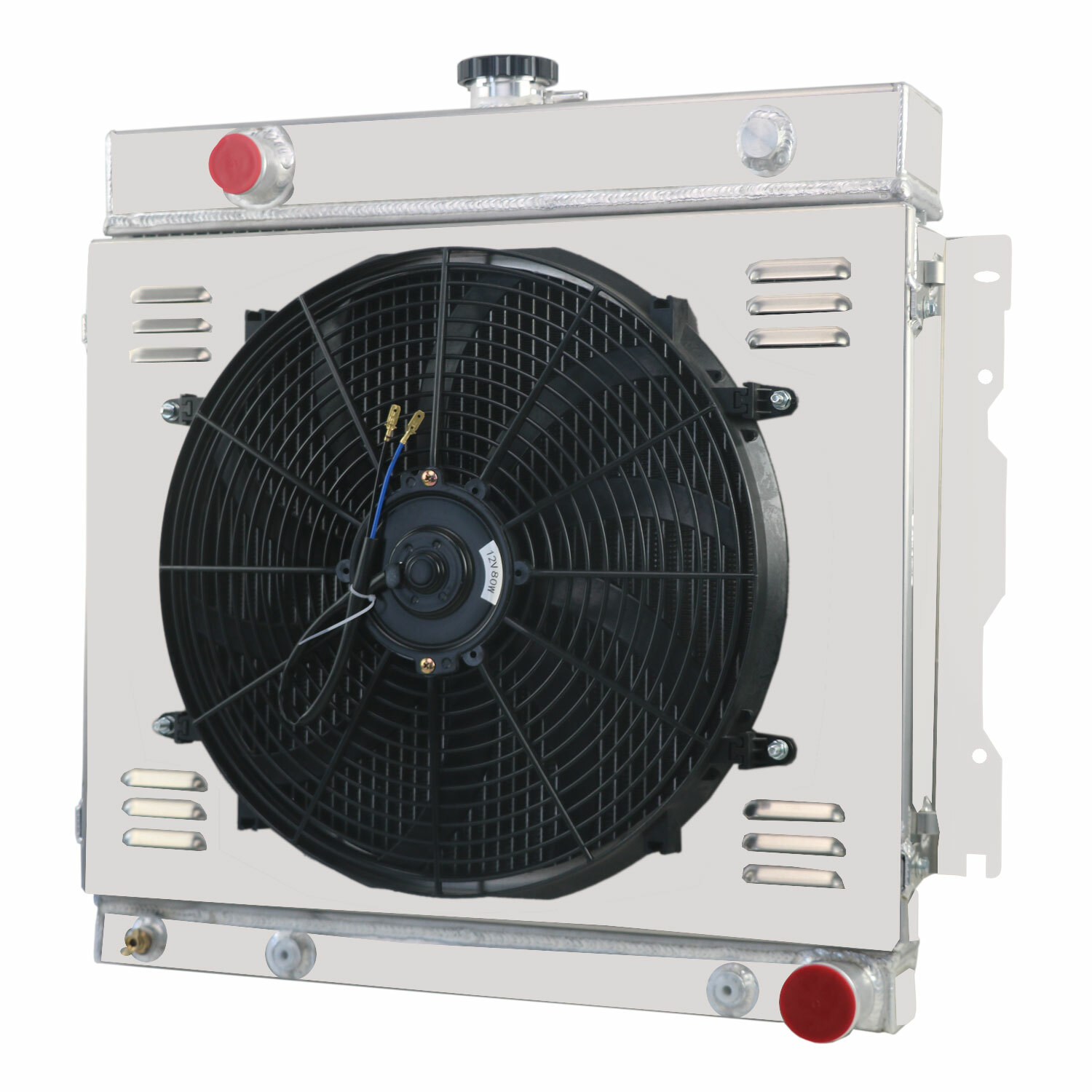 4 Rows Radiator+Shroud+Fan For 1970-79 Dodge D/W 100 200 150 300 Truck 5.2L 5.9L