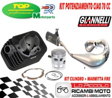 PIAGGIO CIAO 50 KIT CILINDRO MODIFICA 70CC DR 43 SP.10 + MARMITTA GIANNELLI FIRE