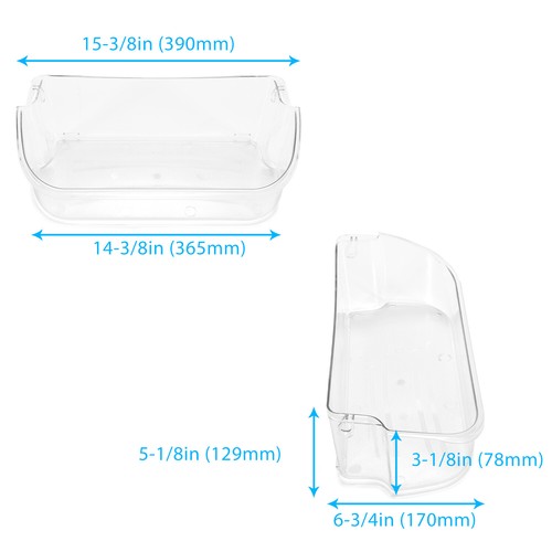 Refrigerator Upper Door Bin For Frigidaire 240356402 AP2549958 PS430122 Clear - Picture 2 of 17