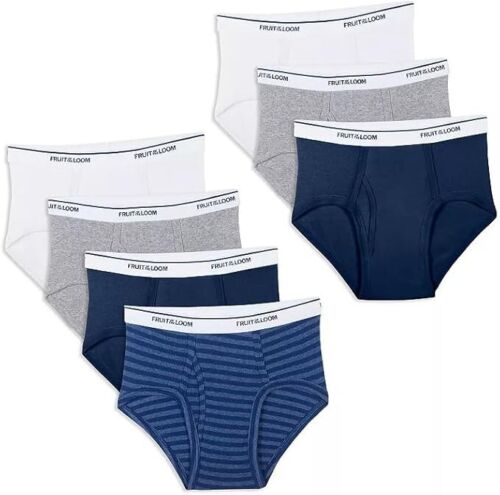 Fruit of the Loom 7 PACK Boys Tagless Cotton Brief Underwear, Colors XS - Picture 3 of 4