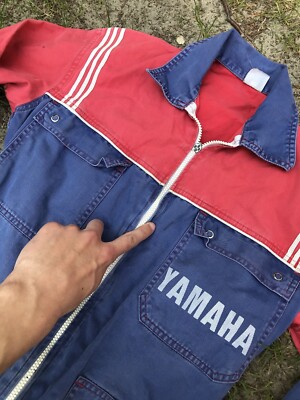 Vintage Yamaha 80s Distressed Racing Moto Overalls Suit | eBay