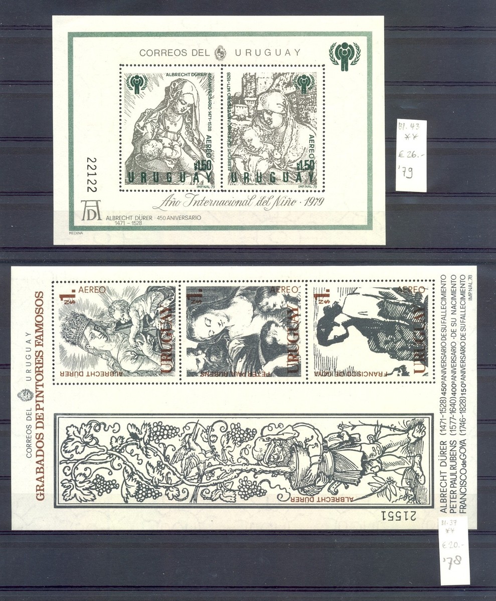 URUGUAY 1979 MI# BL 37/38 , 43 ,45 CV € 111 ** MNH VF | eBay