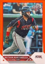 2023 Topps Pro Debut Orange Foil SP 13/25 #57 Nathan Martorella Rookie Padres