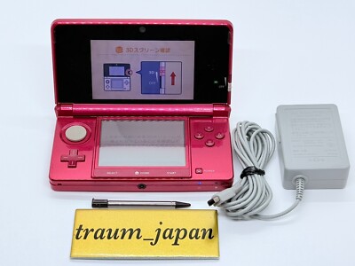Nintendo 3DS Red Console & Pokemon X Y Sun Moon Omega Ruby Alpha