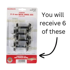 Bachmann 92421 Case of 6 Cards (4/card) Large Scale 31.0mm standard wheel set