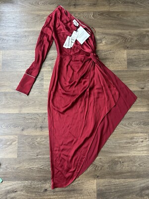 burgundy dress going out Women's Red Lumen Maxi Dress Burgundy in Size Large by Outcast main image 0