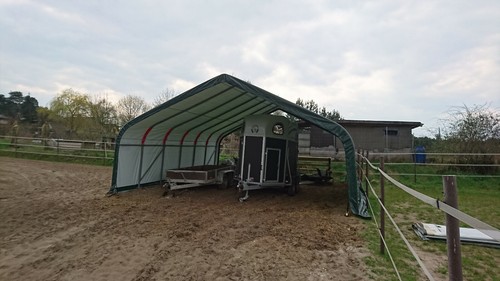 Wohnmobil Doppel Carport 6,8m x 7,3m x 3,8m sehr stabile Doppelgarage Halle - Bild 7 von 16